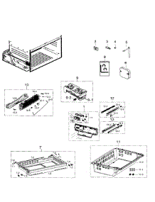 Freezer parts for Samsung Refrigerator RF26HFENDBC/AA / 0000 from AppliancePartsPros.com