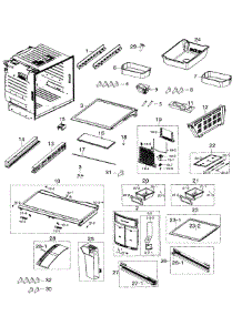 Fridge parts for Samsung Refrigerator RF26HFENDBC/AA / 0000 from AppliancePartsPros.com