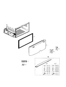 Freezer Door parts for Samsung Refrigerator RF26HFENDBC/AA / 0000 from AppliancePartsPros.com