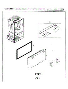 Freezer Door parts for Samsung Refrigerator RF26HFENDSR/AA / 0003 from AppliancePartsPros.com