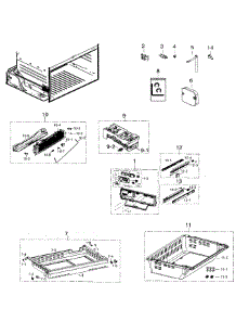 Freezer parts for Samsung Refrigerator RF26HFENDSR/AA / 0001 from AppliancePartsPros.com