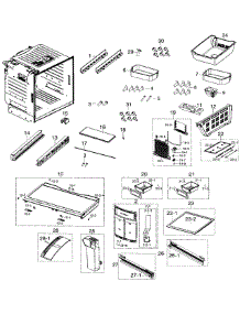 Fridge parts for Samsung Refrigerator RF26HFENDSR/AA / 0001 from AppliancePartsPros.com