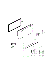 Freezer Door parts for Samsung Refrigerator RF26HFENDSR/AA / 0001 from AppliancePartsPros.com