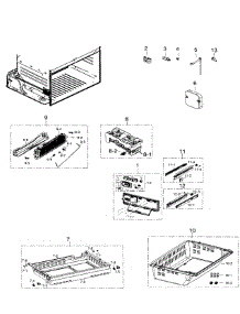 Freezer parts for Samsung Refrigerator RF26HFENDSR/AA / 0002 from AppliancePartsPros.com
