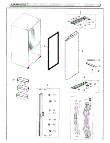 Fridge Door L parts for Samsung Refrigerator RF26HFENDWW/AA / 0001 from AppliancePartsPros.com