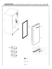 Fridge Door R parts for Samsung Refrigerator RF26HFENDWW/AA / 0001 from AppliancePartsPros.com