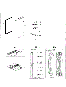 Left Door parts for Samsung Refrigerator RF26HFENDWW/AA / 0000 from AppliancePartsPros.com