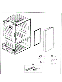 Right Door parts for Samsung Refrigerator RF26HFENDWW/AA / 0000 from AppliancePartsPros.com
