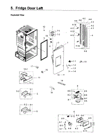 Fridge Door L parts for Samsung Refrigerator RF26J7500BC/AA / 0002 from AppliancePartsPros.com