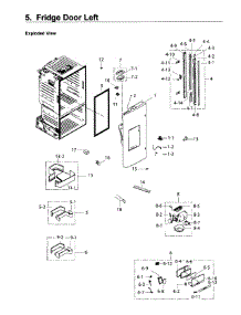 Fridge Door L parts for Samsung Refrigerator RF26J7500BC/AA / 0001 from AppliancePartsPros.com