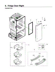 Fridge Door R parts for Samsung Refrigerator RF26J7500BC/AA / 0001 from AppliancePartsPros.com