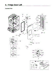 Fridge Door L parts for Samsung Refrigerator RF26J7500BC/AA / 0000 from AppliancePartsPros.com