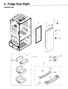Fridge Door R parts for Samsung Refrigerator RF26J7500SR/AA / 0003 from AppliancePartsPros.com