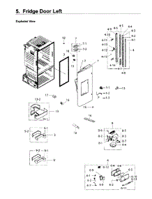 Fridge Door L parts for Samsung Refrigerator RF26J7500SR/AA / 0002 from AppliancePartsPros.com