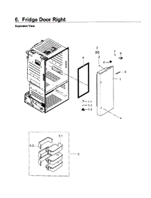 Fridge Door R parts for Samsung Refrigerator RF26J7500SR/AA / 0000 from AppliancePartsPros.com
