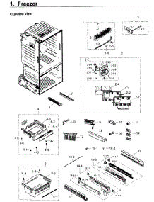 Freezer parts for Samsung Refrigerator RF26J7500WW/AA / 0003 from AppliancePartsPros.com