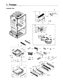 Freezer parts for Samsung Refrigerator RF26J7500WW/AA / 0000 from AppliancePartsPros.com