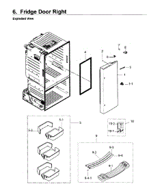 Fridge Door R parts for Samsung Refrigerator RF26J7500WW/AA / 0002 from AppliancePartsPros.com