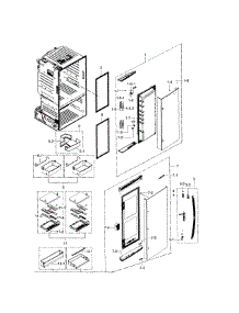 Refrigerator Door R parts for Samsung Refrigerator RF28HDEDBSR/AA / 0000 from AppliancePartsPros.com