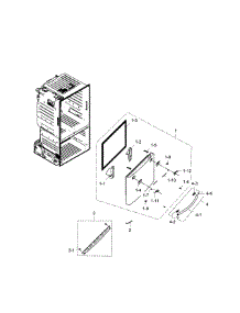 Freezer Door parts for Samsung Refrigerator RF28HDEDBSR/AA / 0002 from AppliancePartsPros.com