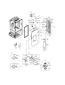 Refrigerator Door L parts for Samsung Refrigerator RF28HDEDBSR/AA / 0002 from AppliancePartsPros.com