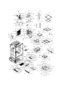 Refrigerator parts for Samsung Refrigerator RF28HDEDBSR/AA / 0001 from AppliancePartsPros.com