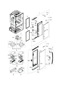 Fridge Door R parts for Samsung Refrigerator RF28HDEDBSR/AA / 0008 from AppliancePartsPros.com