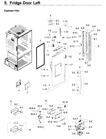 Fridge Door L parts for Samsung Refrigerator RF28HDEDPBC/AA / 0008 from AppliancePartsPros.com