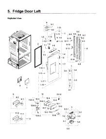 Fridge Door L parts for Samsung Refrigerator RF28HDEDPBC/AA / 0005 from AppliancePartsPros.com