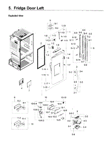 Fridge Door L parts for Samsung Refrigerator RF28HDEDPBC/AA / 0004 from AppliancePartsPros.com