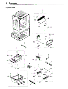 Freezer parts for Samsung Refrigerator RF28HDEDPBC/AA / 0007 from AppliancePartsPros.com
