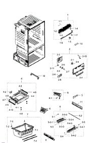 Freezer parts for Samsung Refrigerator RF28HDEDPBC/AA / 0001 from AppliancePartsPros.com