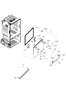 Freezer Door parts for Samsung Refrigerator RF28HDEDPBC/AA / 0001 from AppliancePartsPros.com