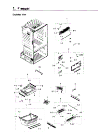 Freezer parts for Samsung Refrigerator RF28HDEDPWW/AA / 0006 from AppliancePartsPros.com
