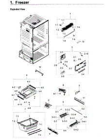 Freezer parts for Samsung Refrigerator RF28HDEDPWW/AA / 0007 from AppliancePartsPros.com
