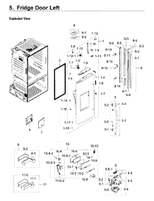 Fridge Door L parts for Samsung Refrigerator RF28HDEDPWW/AA / 0007 from AppliancePartsPros.com