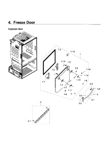 Freezer Door parts for Samsung Refrigerator RF28HDEDPWW/AA / 0003 from AppliancePartsPros.com