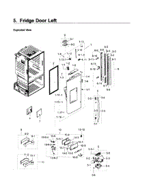 Fridge Door L parts for Samsung Refrigerator RF28HDEDPWW/AA / 0003 from AppliancePartsPros.com