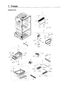 Freezer parts for Samsung Refrigerator RF28HDEDPWW/AA / 0005 from AppliancePartsPros.com