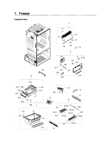 Freezer parts for Samsung Refrigerator RF28HDEDPWW/AA / 0004 from AppliancePartsPros.com