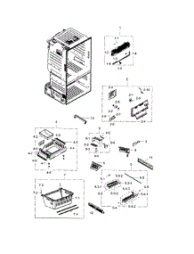 Freezer parts for Samsung Refrigerator RF28HDEDTSR/AA / 0001 from AppliancePartsPros.com