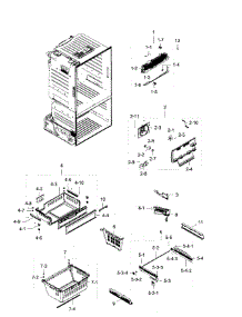 Freezer parts for Samsung Refrigerator RF28HFEDBBC/AA / 0007 from AppliancePartsPros.com