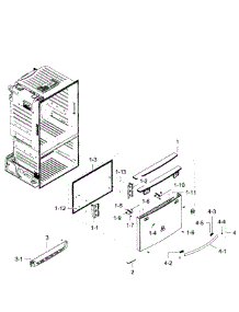 Freezer Door parts for Samsung Refrigerator RF28HFEDBBC/AA / 0009 from AppliancePartsPros.com