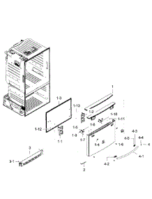 Freezer Door parts for Samsung Refrigerator RF28HFEDBBC/AA / 0005 from AppliancePartsPros.com