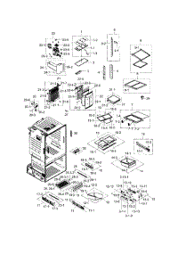 Fridge parts for Samsung Refrigerator RF28HFEDBBC/AA / 0002 from AppliancePartsPros.com