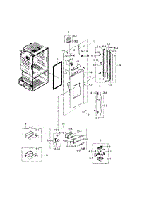 Fridge Door L parts for Samsung Refrigerator RF28HFEDBBC/AA / 0003 from AppliancePartsPros.com