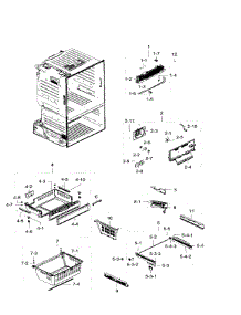 Freezer parts for Samsung Refrigerator RF28HFEDBWW/AA / 0006 from AppliancePartsPros.com