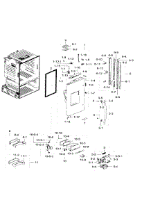 Left Door parts for Samsung Refrigerator RF28HFEDBWW/AA / 0004 from AppliancePartsPros.com