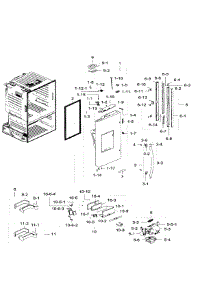 Left Door parts for Samsung Refrigerator RF28HFEDBWW/AA / 0005 from AppliancePartsPros.com