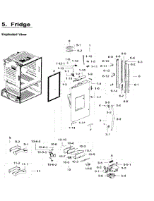 Left Door parts for Samsung Refrigerator RF28HFEDTBC/AA / 0006 from AppliancePartsPros.com